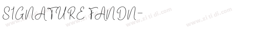 SIGNATURE FANDN字体转换